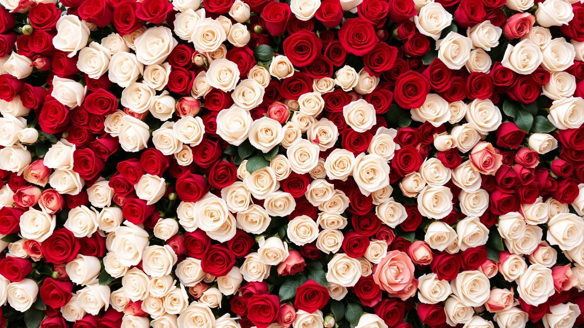 Soft pink and white roses